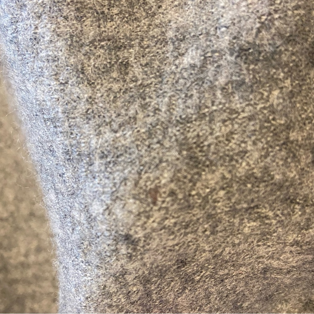 Free People Hooded Jacket Sz L Gray 100% Wool Long Sleeve Cinch Front Draped - Picture 8 of 9